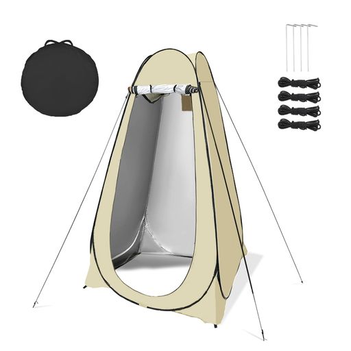 RoomHapi着替えテントポップアップ式簡易トイレ【一瞬でパッと広がる/シルバーコーティング】ワンタッ..