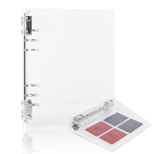 Baskissアクリル製カタログバインダーA56穴K-POPトレカ・ポラロイド・名刺・銀行カード・クリアファイ..