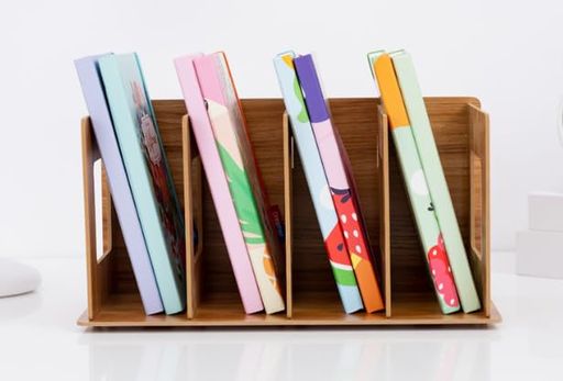 ブックスタンド本棚卓上机上デスクトップ本立て倒れないコンパクト組み立て式ブック教科書書類ファイル..