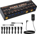 STRICHエフェクター電源ハイパワーサプライ10チャンネルDC9V/12V/18V(500mA/1000mA)高出力ペダル電源ショートサーキット保護ノイズ低減回路設計電源アダプターSPS-30MAX