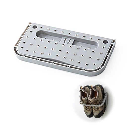 PAVIKEスリッパラック壁掛け式スリッパ収納ラック折りたたみ式シューズオーガナイザー取り付け簡単省ス..