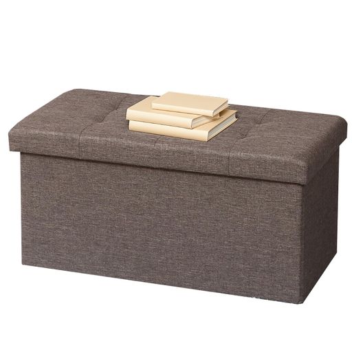 不二貿易(Fujiboeki)収納ベンチ収納ボックス幅60x奥行30x高さ30cmチャコールオットマン耐荷重80kg折り..