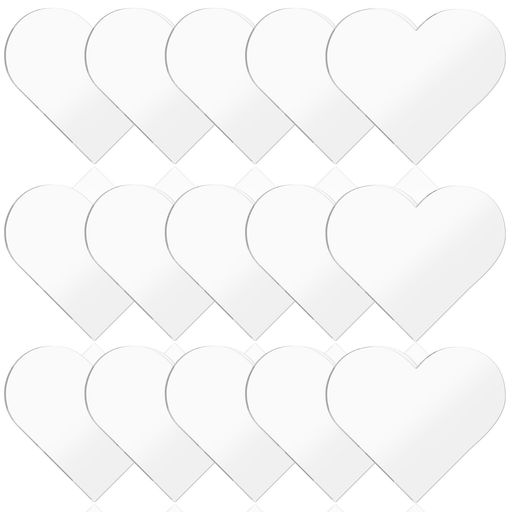 ziyue透明アクリル板15枚直径150mmアクリルプレートハート型看板インテリア標本展示撮影台手工芸DIY装..