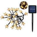 Alioayイルミネーションライト30LED星ソーラー充電式ストリングライトクリスマスツリーled飾りライトアウトドア全長6.5m防水自動点灯/消灯パーティー/アウトドア/結婚式/庭/部屋にも対応