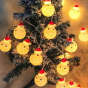 LEDイルミネーションライト電池式可愛い雪だるデザインクリスマス電飾装飾室内デコレーションクリスマスツリーの飾り電球色(2M20電球)
