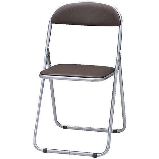 トラスコ中山(TRUSCO)折りたたみパイプ椅子ブラウン370x370mmウレタンレザーシート貼りFC-1000TS-BR
