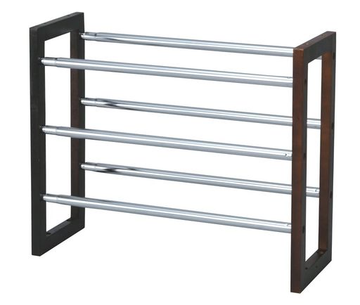 永井興産伸縮式シューズキーパー3段ブラウン幅55.5cm~93.5cmNK-516