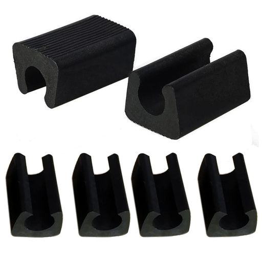 Rosebe椅子足チップ家具足プラスチックU/O形長方形滑り止め【12個入り】パイプキャ直径φ8/10/12/14mmに..