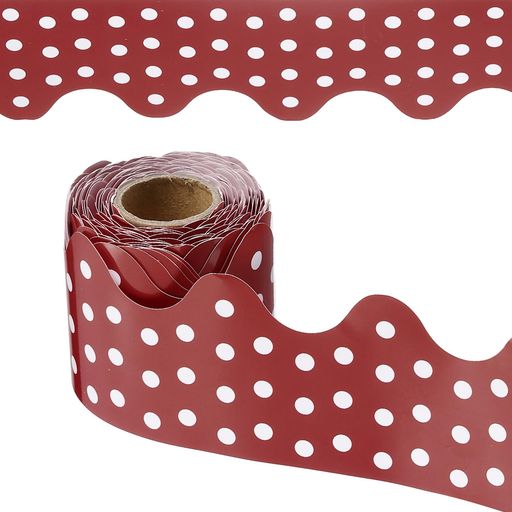 PATIKILドット掲示板ボーダー10Mポスター黒板コルクデコレーショントリムスカラップボーダー壁飾り教室..