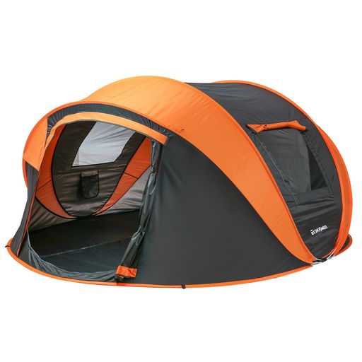 EchoSmileワンタッチテント6人用ポップアップ防水UV99%1秒簡単組立耐水圧3000mm防蚊ネット付きキャンプ用家族用テント軽量設計(2/4/6/8人用選択可)