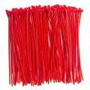 耐候性頑丈なナイロン結束バンド幅3.6mm長さ200mm(結束長さ170mm)/300本入レッド/RED屋内屋外用耐久ケーブルタイ強力ケーブル固定配線管理耐熱ロックタイプラスチックタイラップuv耐性セルフ…