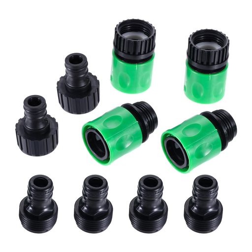 Hicelloワンタッチ蛇口コネクターホースジョイント3/4めねじと3/4おねじポータブルソフト蛇口アダプター水道ホース継手農業校庭シャワー屋内屋外ガーデン家庭用散水管コネクタ10個セット