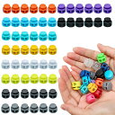 LYHMHAMYコードストッパー2穴(60個入り10色)コードロックスプリングプラスチックシューレースストッパー紐止靴紐留め具帽子用あごひも手作り材料素材パーツDIY手芸ハンドメイド材料