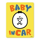 犬犬育児漫画【BABYINCAR】車マグネットステッカーベビーインカー赤ちゃん顔