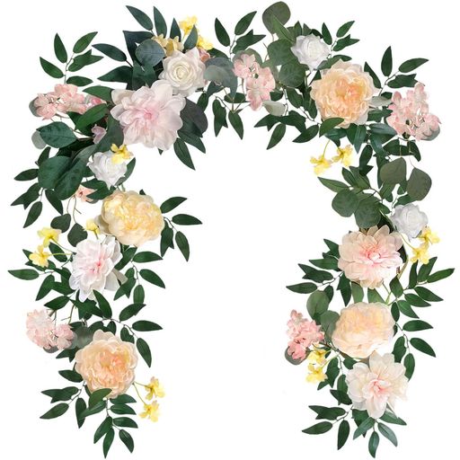 OrgMemory造花ガーランドローズフラワーつる180cmバラ花藤人工観葉植物ウェディング装飾お掛物家の玄関お店飾り造花インテリア人工観葉植物花束フェイクグリーン