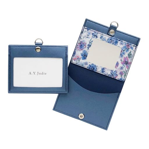 A.Y.JudieIDカードホルダーミラー付きDPフラワーネイビーs03-001S107175