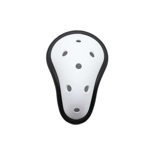 格闘技用ファールカップ、少年野球、ホワイト/ブラック、通気孔付き、プロテクター(子供)