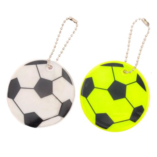 [bellarino]反射キーホルダーリフレクター反射板キーホルダーセットサッカーボール蛍光子供用安全2個セ..