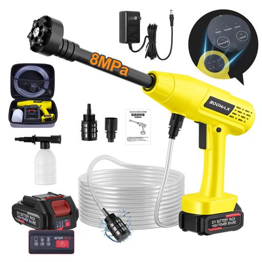 【2025初登場·技術更新】Boomax高圧洗浄機コードレスUSB充電式3段階水压モード約18モード調節可能安全..