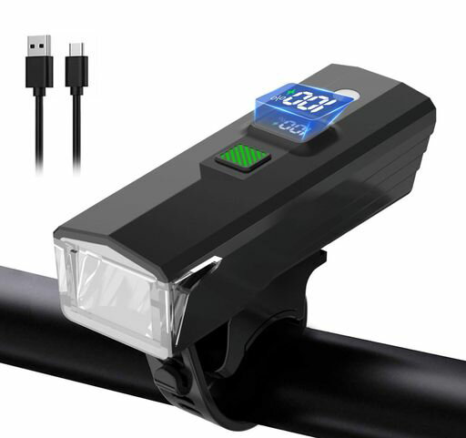 自転車ライト【最適化版液晶画面デジタル残量表示感光センサー】USB充電式大容量3500mAh高輝度2000ルーメン自転車ヘッドライト明るい高輝度5つ調光モードLEDヘッドライトTYPE-C対応防振IPX6…