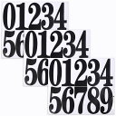 数字シールアルファベットシール大きいステッカー防水番号シールラベル(4インチ数字ブラック)