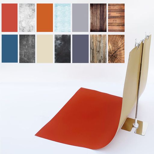 iProtech6枚12パターン両面写真背景紙スタンド付き防水再利用可能87X57CM/34x23インチモランディセメン..