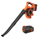 ブラックアンドデッカー(BLACK+DECKER)2in1コードレスブロワーバキュームガーデン農業園芸用機器風速調節機能ecoモード搭載36V2.0AhGWC3...
