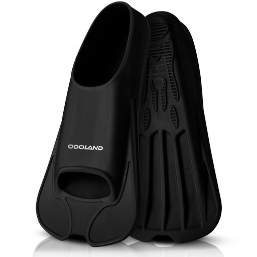 Other - Odolandスイムフィンシュノーケリングフィンショートブレードフルフット調節可能足ひて足ヒレ軽量シリコンダイビング水泳トレーニング大人用(ブラックL)