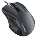 TeckNetマウス有線USB接続光学式6ボタン(戻る・進むボタン搭載)1000/2000DPI高精度Windows11、10、8、7、Windows2000、XP、VISTA、Chromebook、Macなどに対応コンパクト