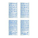 BENECREAT4枚10.1x17.7cmステンシルシート合金製アラビア数字とアルファベット厚さ0.05cm描画テンプレート手帳用絵図アルバムリサイクル(#2...