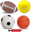Hymazソフトボールミニ柔らかい野球バスケットサッカラグビー子供向けプラスチック製PVC革ソフトサッカー子供おもちゃ体幹トレーニングスポーツストレス発散空気入れ付き贈り物(ボール…