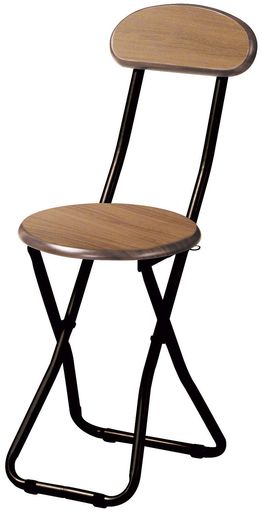 弘益折りたたみチェアブラウン約31.5x46x75cm