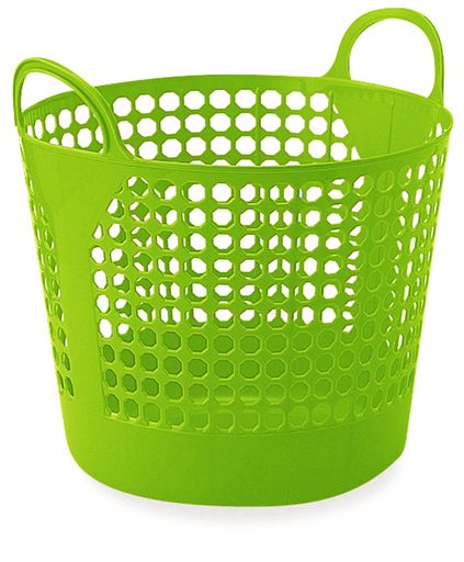 伊勢藤(ISETO)ランドリーバスケットナイスラックグリーン幅Φ38.0x高さ38.0cm日本製ランドリーラックボックスネット収納収縮変形自在バスタオル衣類おもちゃI-005