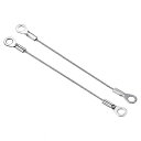 PATIKILステンレス鋼ストラップケーブル1.5mmx10cm4本アイレットエンドセキュリティワイヤーロープ