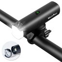 HLOMOM自転車ライト防水、ロードバイクライト充電式自転車ヘッドライトフロントライト1200ルーメン4000mAh長時間持つ5つ調光モード高輝度防水防振防眩機能懐中電灯兼用停電対応地震対策登…