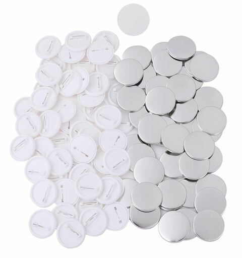 [happykoko]缶バッチ缶バッジ素材セットパーツ100個キット缶バッジメーカー缶バッチマシーン用ブリキば..