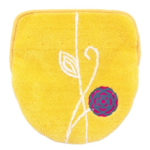 オカ(OKA)エトフトイレフタカバードレニモタイプイエロー(洗浄暖房O型U型兼用厚手洗えるおしゃれ北欧)