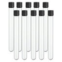 PATIKIL15ml試験管10個セット5.91x0.63”ガラス製クリアな丸底試験管コンテナプラスチックキャップ付きビーズパーティーキャンディバスソルト収納科...