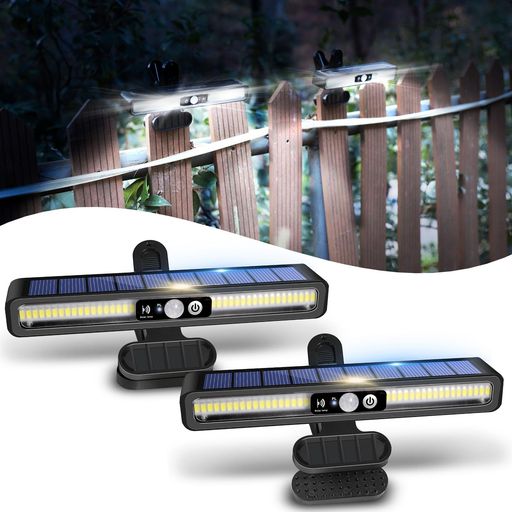 CHAMCHOIソーラーライト屋外センサーライト屋外ソーラー人感防水クリップ式防犯らいと1500mAh3つ点灯モードセンサー照明自動点灯/消灯ガーデンガーデンウォール壁掛け式玄関/駐車場/車道/…