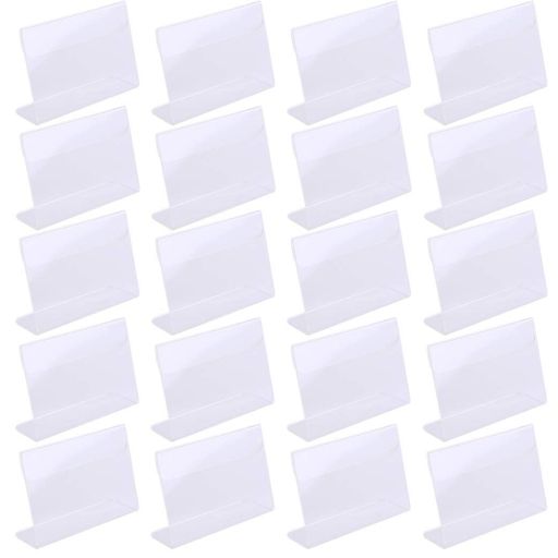 ルボナリエポップスタンド20個セットカードホルダー板アクリルネームプレート名札名刺カードスタンド名..