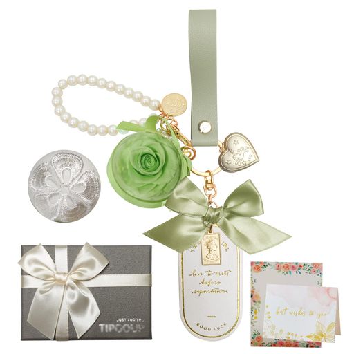 プリザーブドフラワーキーホルダー誕生日プレゼント女性人気枯れない花彼女妻母の日還暦祝い退職祝いギフト花母記念日ホワイトデークリスマス引越し祝い敬老の日緑バラ