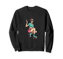 ロカビリーローラーガールローラースケートTシャツトレーナー