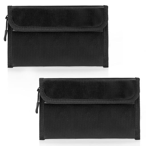 TOCCOOL2枚セット耐火ファイルバッグ、防火キャッシュポーチ、重要書類収納袋、ジッパーデザイン、重要..