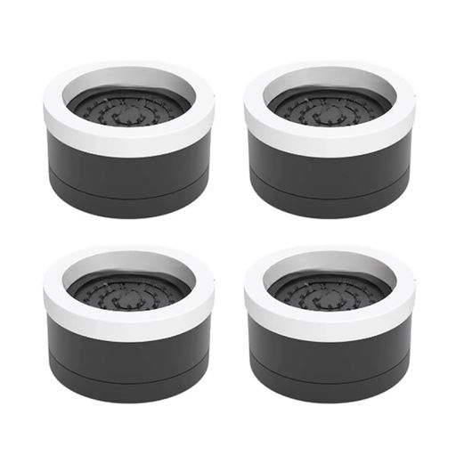 Tropchou高さ調整継脚丸脚テーブル机椅子ソファベッドこたつ継ぎ足し丸型4個セット(ブラック1段)