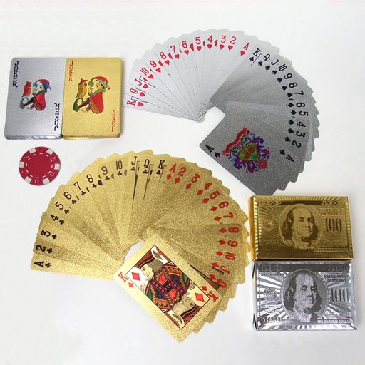 RedBerylトランププラスチック(ゴールドシルバー100ドル札)