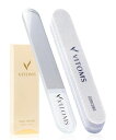 VITOMS爪やすり爪磨き(磨きムラ解消スポンジファイル付属)つめやすりつめみがき爪鑢ガラスつや出しピカピカネイルケアラウンドギフトプレゼント
