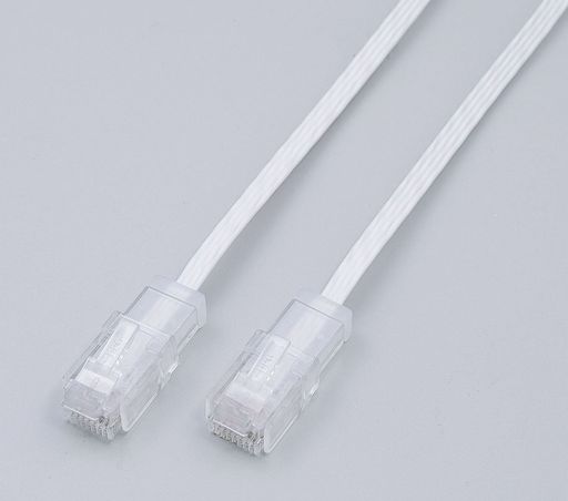 エルパ(ELPA)TELLAN兼用フラットLANケーブル電話線CAT6準拠8極8芯1mTEW-F010