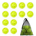 EastLeaf野球バッティングトレーニングボール穴あきボール練習トスバッティングティーバッティング変化球対策軽量割れにくい飛ばないライトグリーン収納袋付硬め1...