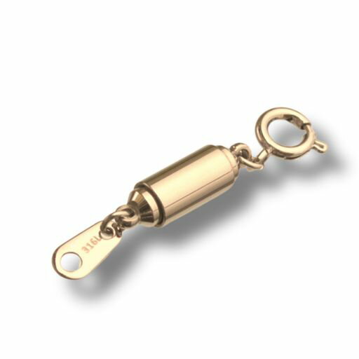 [MAYA&CANA]ネックレスマグネット留め具マグネットクラスプ強力ステンレス脱着楽々35mm/2g(ゴールド)