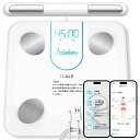 AQielev体重計スマホ連動体組成計体脂肪率敬老の日【2025年春専門開発45項目・八電極双周波による全身部位別測定】米国トップ会社と共同開発高度専門化されたヘルスメーター最先端高精…